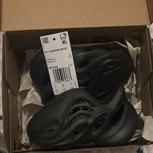 Adidas Kids Black Foam Shoes